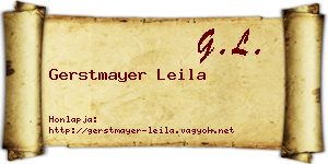 Gerstmayer Leila névjegykártya