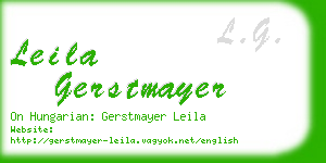 leila gerstmayer business card
